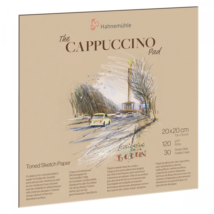 The Cappuccino Pad Skizzenblock 20x20 cm 120g in der Gruppe Papier & Blöcke / Künstlerblöcke / Buntes Papier bei Pen Store (128674)