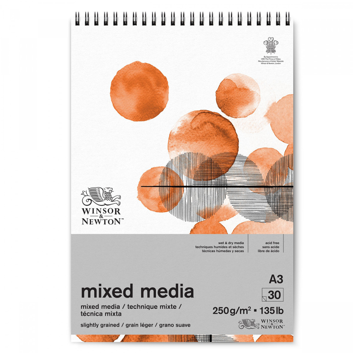 Mixed Media Spiralblock A3 250g in der Gruppe Papier & Blöcke / Künstlerblöcke / Mischtechnikblock bei Pen Store (128716)