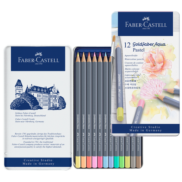 Goldfaber Aqua Aquarellstifte 12er-Set Pastel in der Gruppe Stifte / Künstlerstifte / Aquarellstifte bei Pen Store (128726)