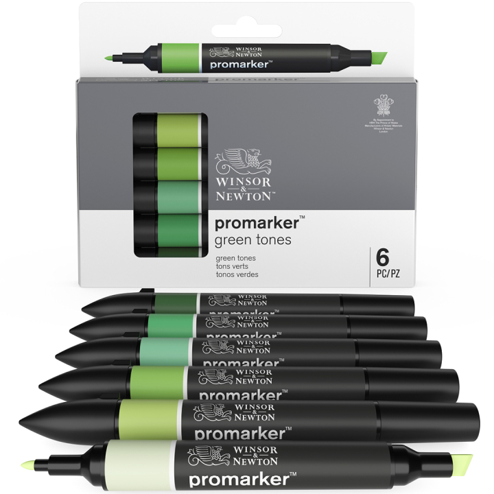 Promarker 6er-Set Green tones in der Gruppe Stifte / Künstlerstifte / Marker bei Pen Store (128777)