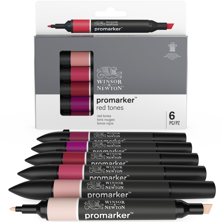 Promarker 6er-Set Red tones in der Gruppe Stifte / Künstlerstifte / Marker bei Pen Store (128778)