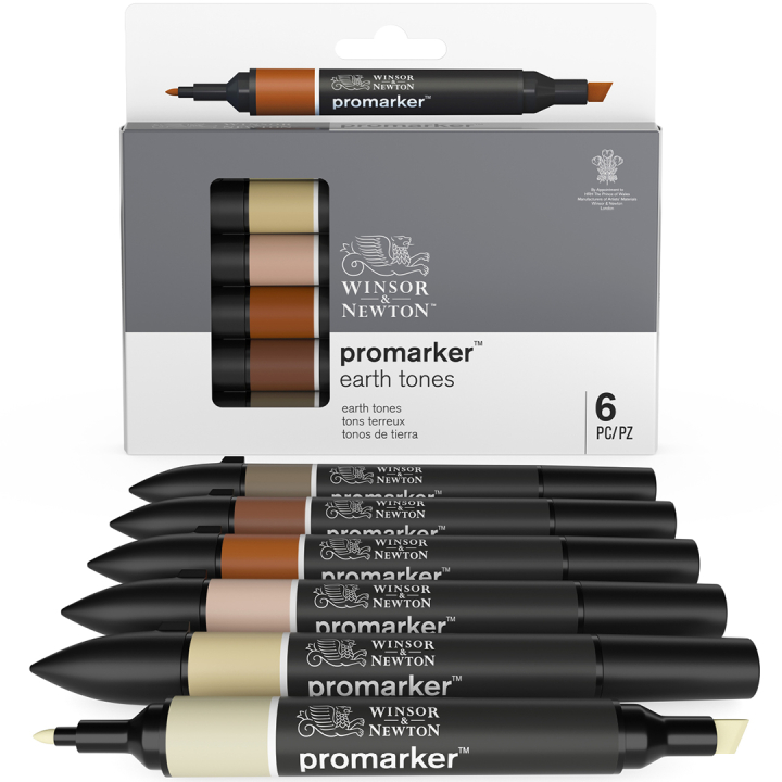 Promarker 6er-Set Earth tones in der Gruppe Stifte / Künstlerstifte / Marker bei Pen Store (128779)