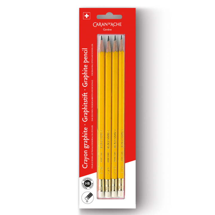 Bleistift 4er-Pack HB medium in der Gruppe Stifte / Schreiben / Bleistifte bei Pen Store (128919)