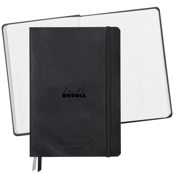 GoalBook Creation A5 Black (Weißes Papier) in der Gruppe Papier & Blöcke / Schreiben und Notizen / Notizbücher bei Pen Store (129311)