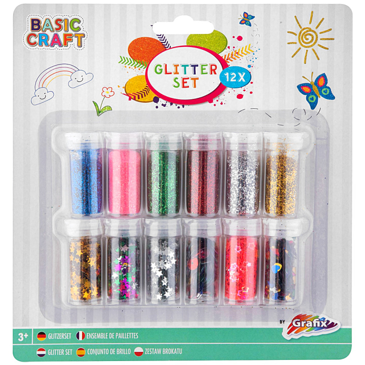 Glitzer-Set, 12-tlg in der Gruppe Basteln & Hobby / Basteln / Basteln und DIY bei Pen Store (129320)