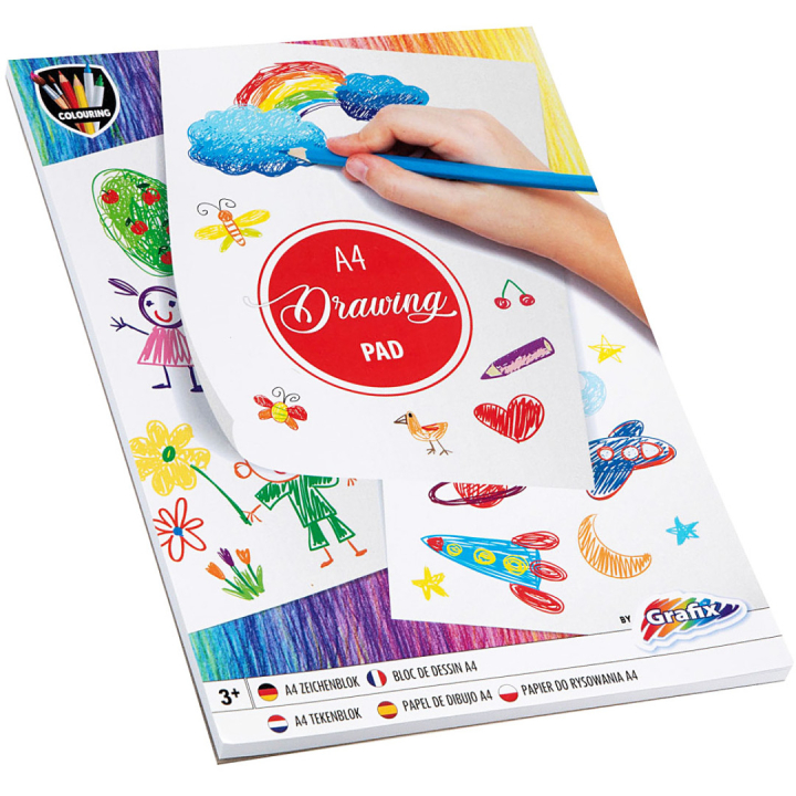 Zeichenblock A4, 72 weiße Blätter in der Gruppe Kids / Spaß und Lernen / Zeichenblöcke und Papier für Kinder / Zeichenpapier bei Pen Store (129333)