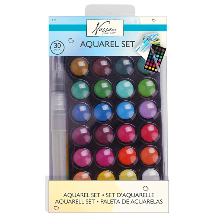Aquarell-farben 28-set in der Gruppe Künstlerbedarf / Künstlerfarben / Aquarell / Aquarellfarbe im Napf bei Pen Store (129361)