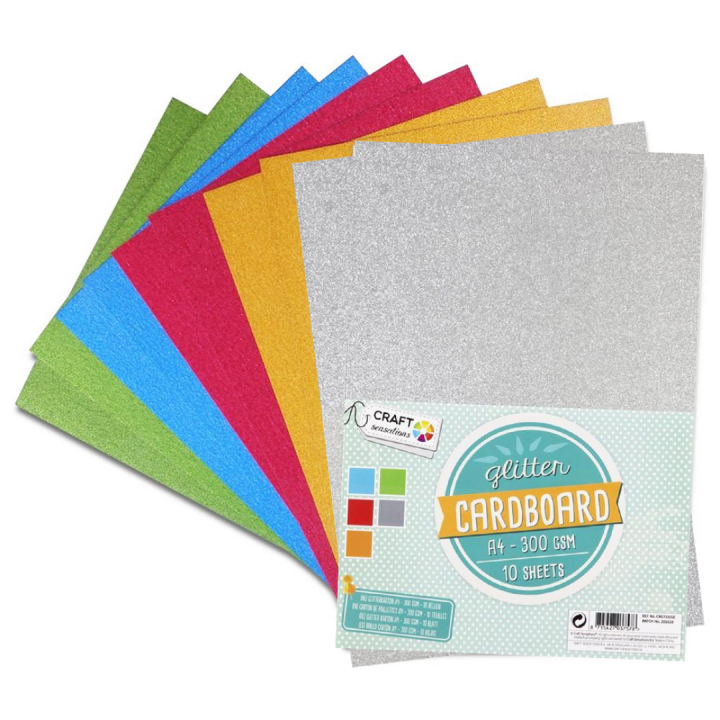 Glitter Karton A4 10 blatt in der Gruppe Kids / Spaß und Lernen / Zeichenblöcke und Papier für Kinder / Glitzerpapier bei Pen Store (129395)