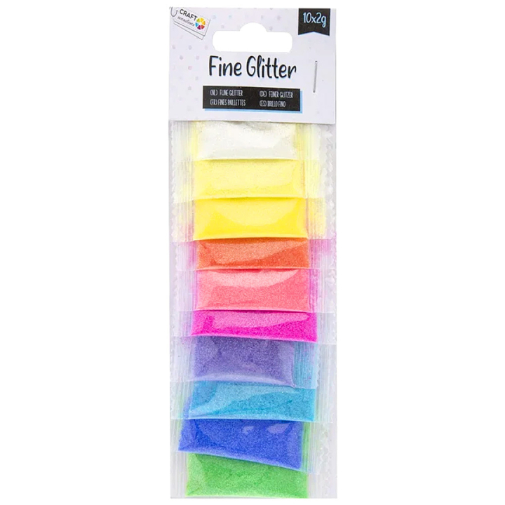 Glitzer 10 farben x 2 g in der Gruppe Basteln & Hobby / Basteln / Basteln und DIY bei Pen Store (129403)