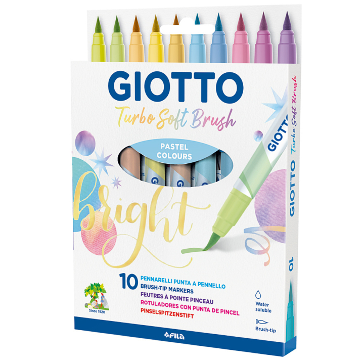 Turbo Soft Brush Pen Pastel 10er-Set in der Gruppe Kids / Stifte für Kinder / Buntstifte für Kinder bei Pen Store (129957)