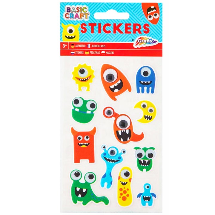 Stickers Monster 1 blatt in der Gruppe Kids / Spaß und Lernen / Stickers bei Pen Store (130051)