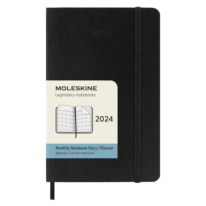 12M Monthly Kalender Softcover Pocket Black in der Gruppe Papier & Blöcke / Kalender und Terminkalender / 12 Monate Tageskalender bei Pen Store (130190)