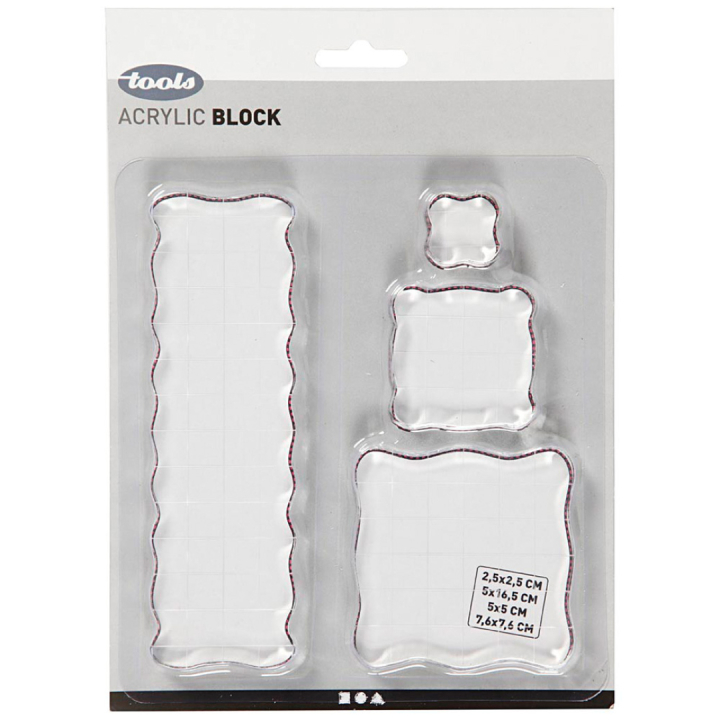 Acrylblock 4 Stk in der Gruppe Basteln & Hobby / Hobbyzubehör / Stempel bei Pen Store (130566)