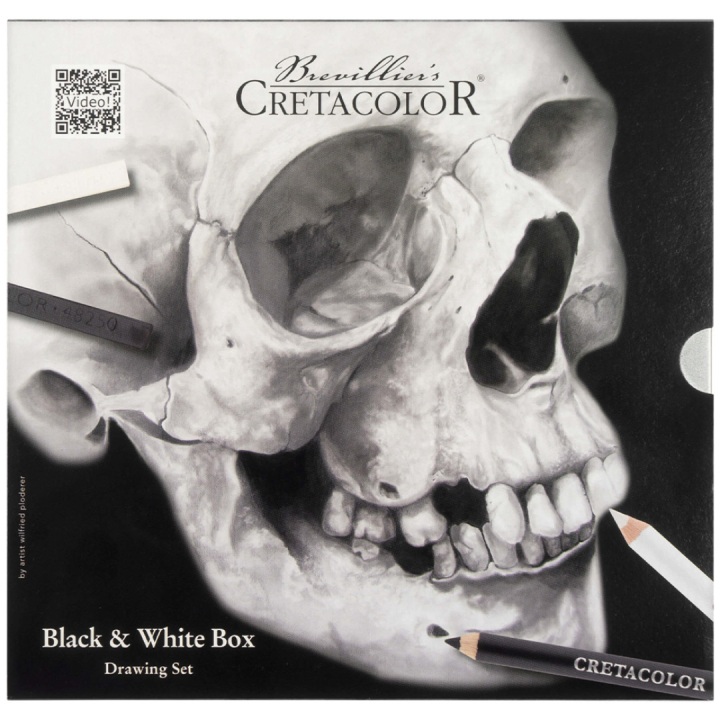 Black & White Box Zeichnungssatz Blechdose 25 Stk in der Gruppe Künstlerbedarf / Buntstifte und Bleistifte / Grafit- und Bleistifte bei Pen Store (130583)