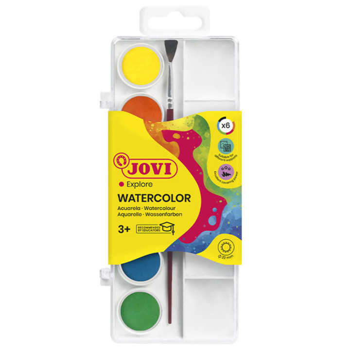 Aquarell-Set 6-tlg in der Gruppe Kids / Basteln für Kinder / Malfarbe für Kinder / Wasserfarben für Kinder / Wasserfarbe bei Pen Store (130612)