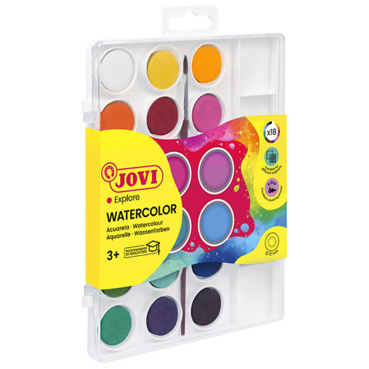 Aquarell-Set 18-tlg in der Gruppe Kids / Basteln für Kinder / Malfarbe für Kinder / Wasserfarben für Kinder / Wasserfarbe bei Pen Store (130614)