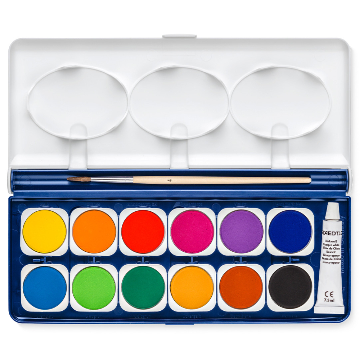 Noris Aquarell-Set 12-tlg in der Gruppe Kids / Basteln für Kinder / Malfarbe für Kinder / Wasserfarben für Kinder / Wasserfarbe bei Pen Store (130640)
