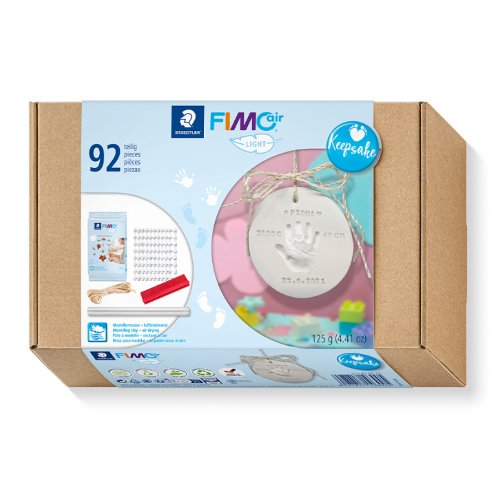 FIMO Air Hand- und Fußabdrücke Keepsake 92 Stück in der Gruppe Basteln & Hobby / Basteln / Modellieren / Lufttrocknende Tonsorten bei Pen Store (130654)