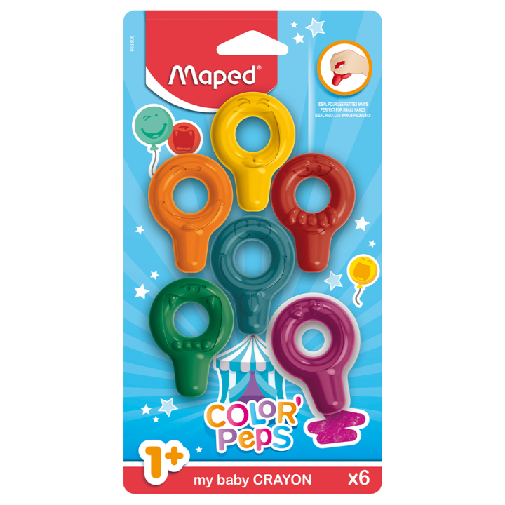 Color'Peps Baby-Wachsmalstifte 6er-Set in der Gruppe Kids / Stifte für Kinder / Kreidestiften für Kinder bei Pen Store (130671)