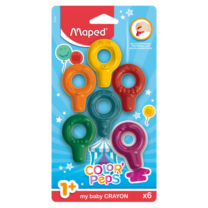 Color'Peps Baby-Wachsmalstifte 6er-Set in der Gruppe Kids / Stifte für Kinder / Kreidestiften für Kinder bei Pen Store (130671)