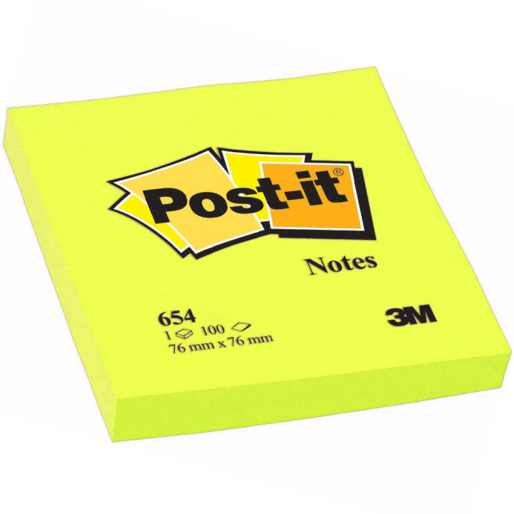 Post-it 76x76 Neongelb in der Gruppe Papier & Blöcke / Schreiben und Notizen / Post-it und Notizblöcke bei Pen Store (130677)