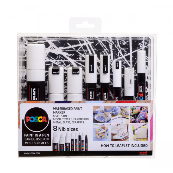 White 8-er Set in der Gruppe Stifte / Künstlerstifte / Acrylmarker bei Pen Store (130694)