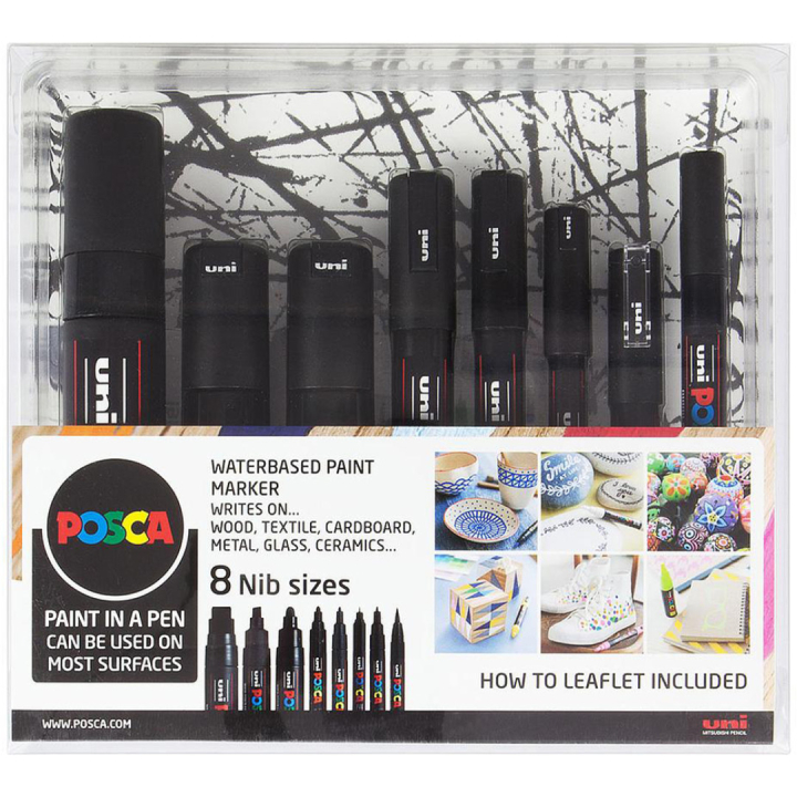 Black 8-er Set in der Gruppe Stifte / Künstlerstifte / Acrylmarker bei Pen Store (130695)