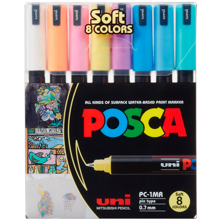 PC-1MR Soft Colours 8-er Set in der Gruppe Stifte / Künstlerstifte / Acrylmarker bei Pen Store (130696)