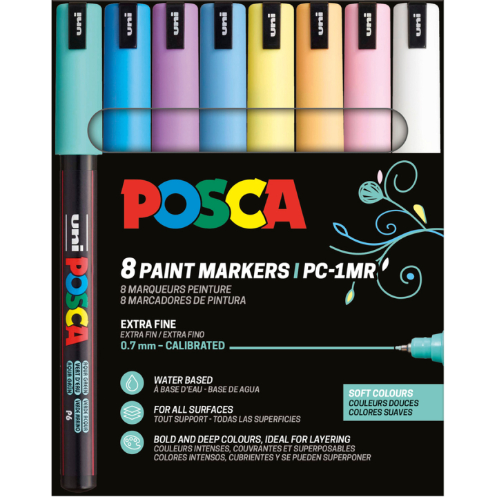 PC-1MR Soft Colours 8-er Set in der Gruppe Stifte / Künstlerstifte / Marker bei Pen Store (130696)