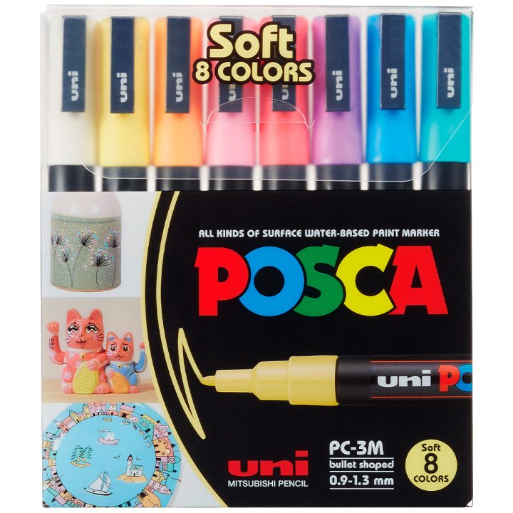 PC-3M Soft Colours 8-er Set in der Gruppe Stifte / Künstlerstifte / Acrylmarker bei Pen Store (130698)