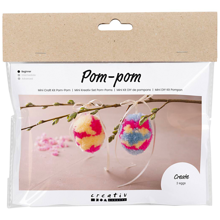 Mini DIY-kit Pompom-Eier in der Gruppe Basteln & Hobby / Feiertage und Jahreszeiten / Basteln zu Ostern bei Pen Store (130810)