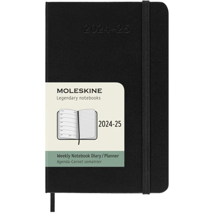 Kalender 18M WeekNote Hard Cover Pocket Black in der Gruppe Papier & Blöcke / Kalender und Terminkalender / 18 Monate Tageskalender bei Pen Store (130882)