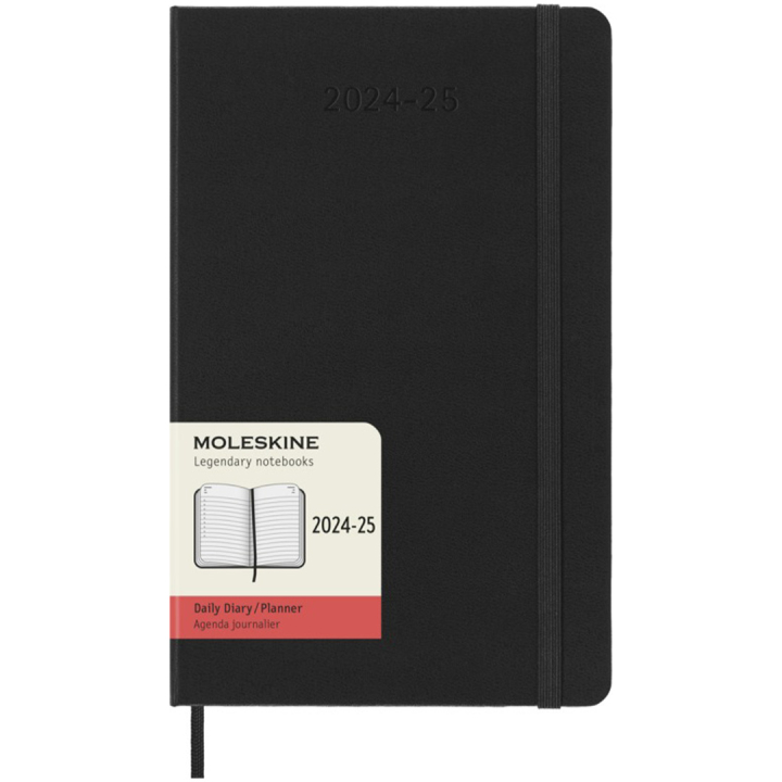 Kalender 18M Daily Hard Cover Large Black  in der Gruppe Papier & Blöcke / Kalender und Terminkalender / 18 Monate Tageskalender bei Pen Store (130888)