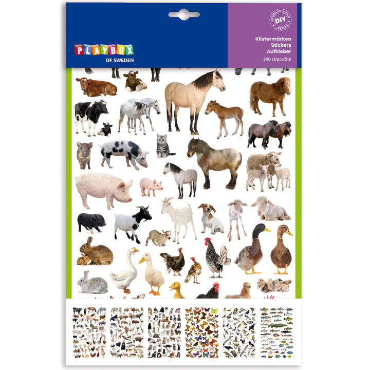 Stickers Tier 6 blatt in der Gruppe Kids / Spaß und Lernen / Stickers bei Pen Store (131304)