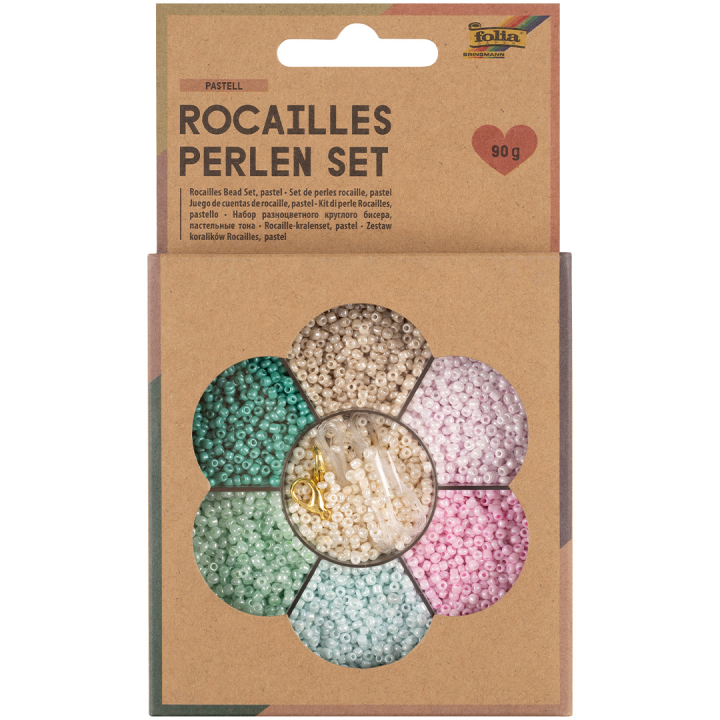 Rocailles-Perlen-Set Pastell in der Gruppe Basteln & Hobby / Basteln / Selbstgemachter Schmuck bei Pen Store (131537)