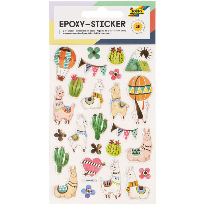 Epoxy-Sticker Alpaca 1 Blatt in der Gruppe Kids / Spaß und Lernen / Stickers bei Pen Store (131543)