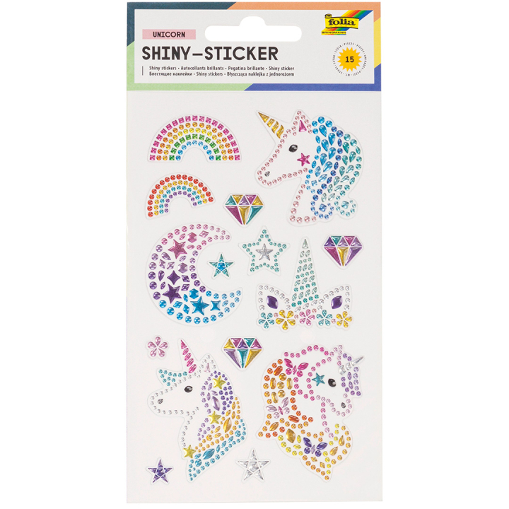 Diamond Unicorn 1 Blatt in der Gruppe Kids / Spaß und Lernen / Stickers bei Pen Store (131550)
