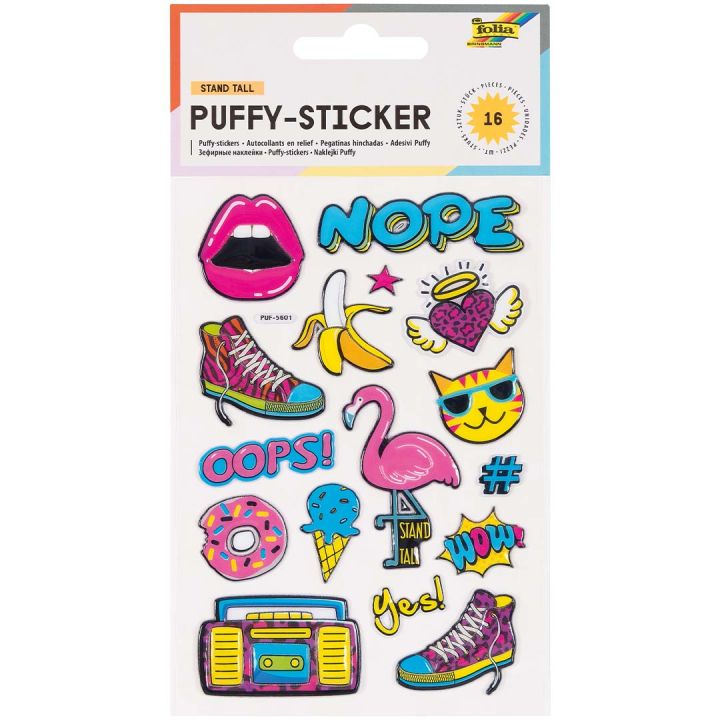 Soft 3D Sticker Stand Tall 1 Blatt in der Gruppe Kids / Spaß und Lernen / Stickers bei Pen Store (131566)