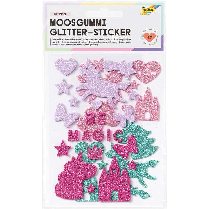 Moosgummi Sticker Unicorn 2 Blatt in der Gruppe Kids / Spaß und Lernen / Stickers bei Pen Store (131583)