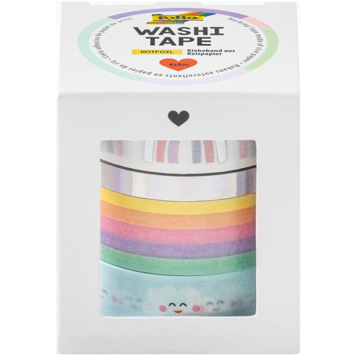 Washi-Tape Rainbow & Clouds 4er-Pack in der Gruppe Basteln & Hobby / Hobbyzubehör / Washi Tape bei Pen Store (131590)