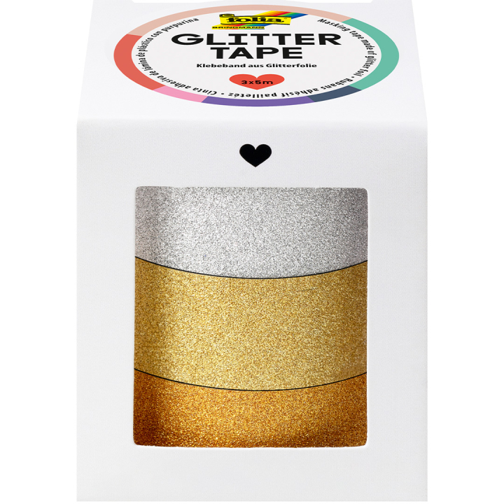 Glitter-Tape Gold 3er-Pack in der Gruppe Basteln & Hobby / Hobbyzubehör / Klebeband bei Pen Store (131601)