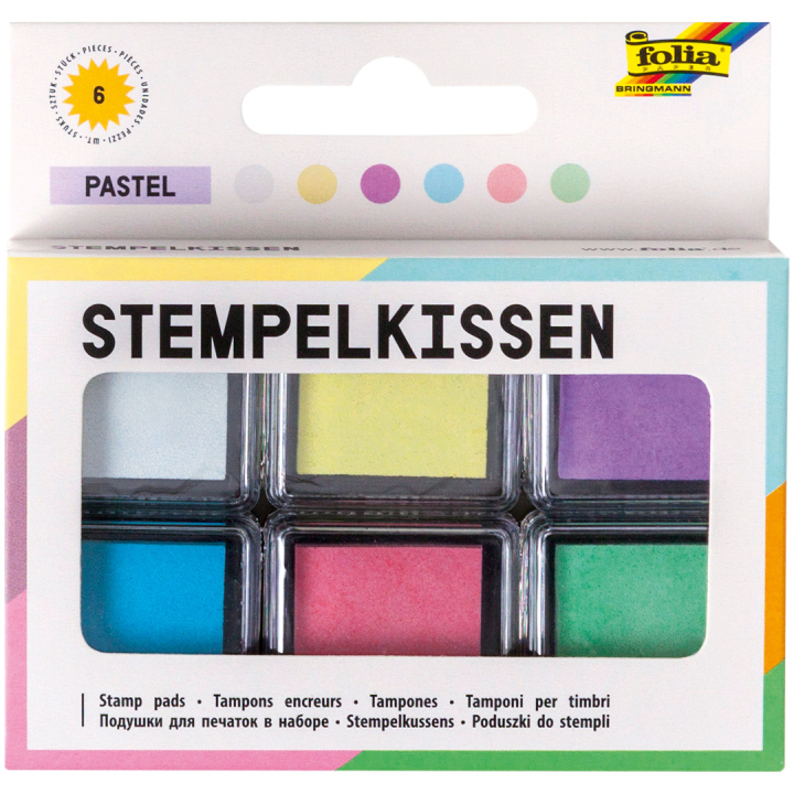Stempelkissen Set Pastell 6 Stück in der Gruppe Basteln & Hobby / Hobbyzubehör / Stempel bei Pen Store (131604)