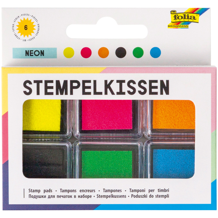 Stempelkissen Set Neon 6 Stück in der Gruppe Basteln & Hobby / Hobbyzubehör / Stempel bei Pen Store (131605)