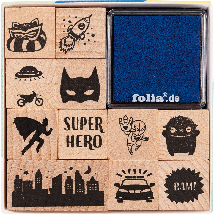 Stempelset Superheroes 12er-Pack in der Gruppe Basteln & Hobby / Hobbyzubehör / Stempel bei Pen Store (131611)