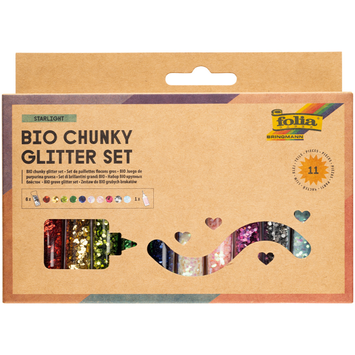 Bio Glitter Flakes 10er-Pack in der Gruppe Kids / Spaß und Lernen / Bastelmaterial für Kinder / Glitzer und pailletten bei Pen Store (131641)