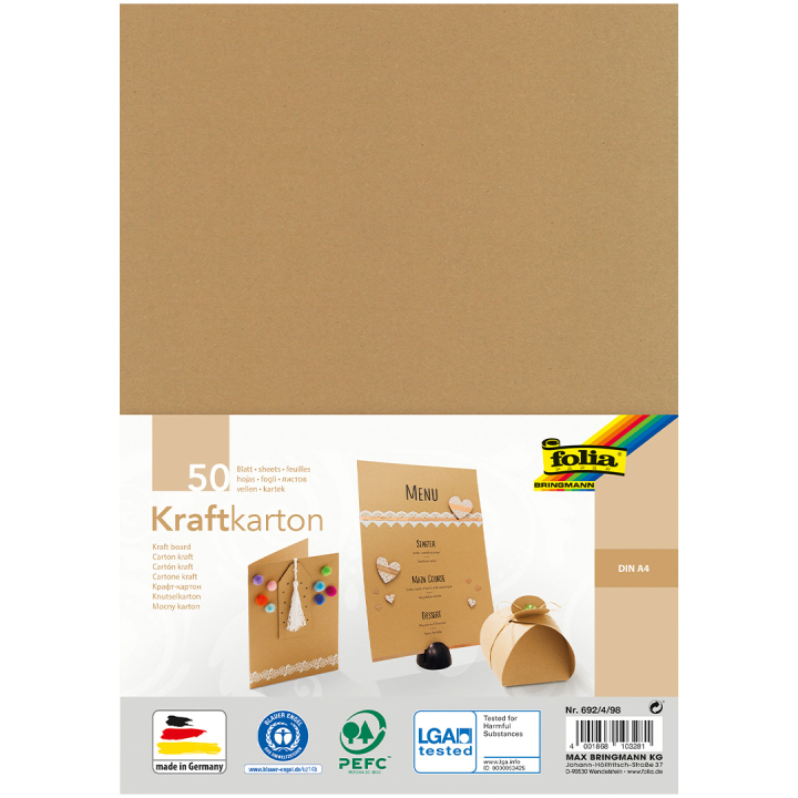 Buntes Papier natur 230g/m² 50 Blatt in der Gruppe Kids / Spaß und Lernen / Zeichenblöcke und Papier für Kinder bei Pen Store (131645)