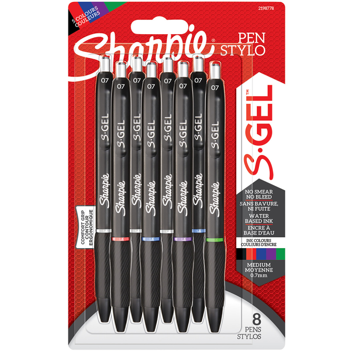 S-Gel 0,7 mm Colours 8er-Pack Mix in der Gruppe Stifte / Schreiben / Gelschreiber bei Pen Store (131703)
