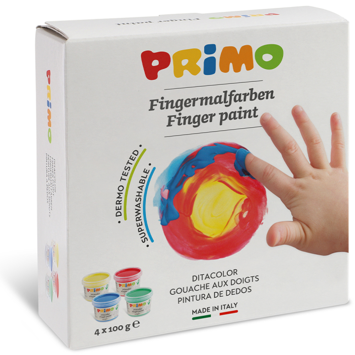 Fingerfarbe Basic-set 4x100g in der Gruppe Kids / Basteln für Kinder / Fingerfarben bei Pen Store (132086)