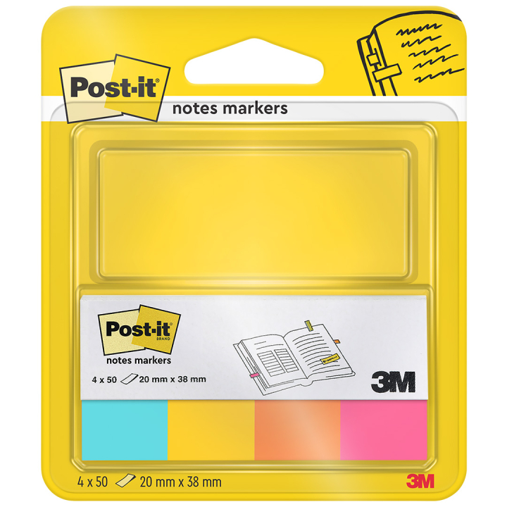 Post-it Index Tabs 20x38 4 Farben in der Gruppe Papier & Blöcke / Schreiben und Notizen / Post-it und Notizblöcke bei Pen Store (132698)