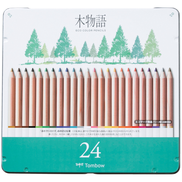 Ki-Monogatari Eco Buntstifte 24er-Set in der Gruppe Stifte / Künstlerstifte / Buntstifte bei Pen Store (132716)